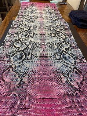 Magaschoni Pink Snake-Print Knit Wrap
